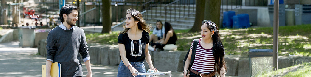 TMU students walking in the University campus